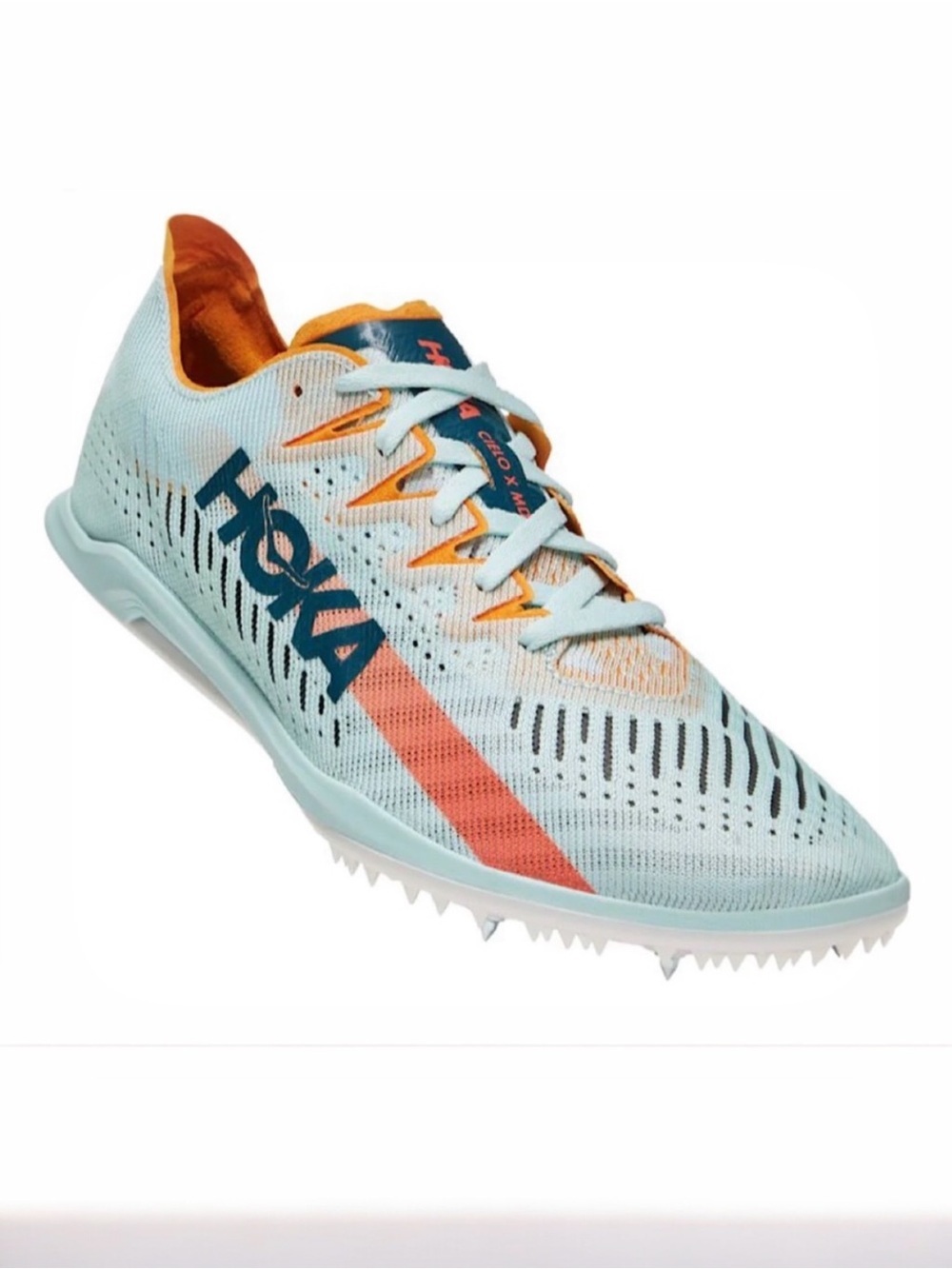 HOKA NEW Cielo X MD Lightweight 14 Mesh Blue Shoes Sneakers Spikes Running Laces